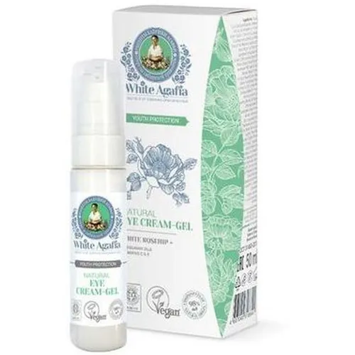 Receptury Babuszki Agafii White Agafia, Natural Eye Cream - Gel (Biała Agafia, Naturalny krem - żel pod oczy z białą różą)