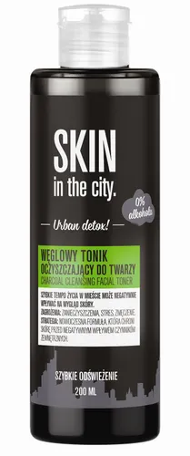 Skin in the City Urban Detox, Charcoal Cleansing Facial Toner (Węglowy tonik oczyszczający do twarzy)