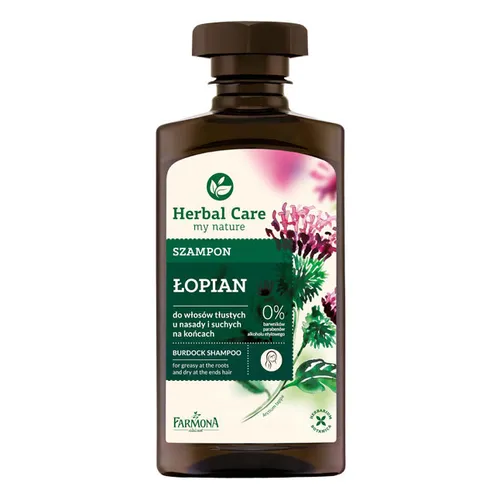 Herbal Care Szampon do włosów tłustych u nasady i suchych na końcach `Łopian`