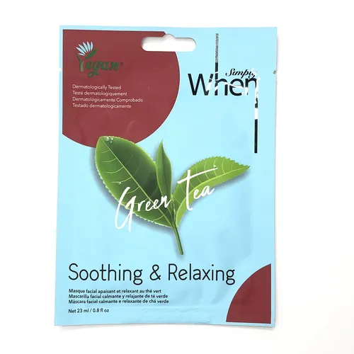 When Simply Vegan Green Tea Mask (Kojąca maska) - 1