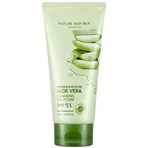 Nature Republic Soothing & Moisture Aloe Vera, Cleansing Gel Foam (Aloesowy żel - pianka do mycia twarzy)