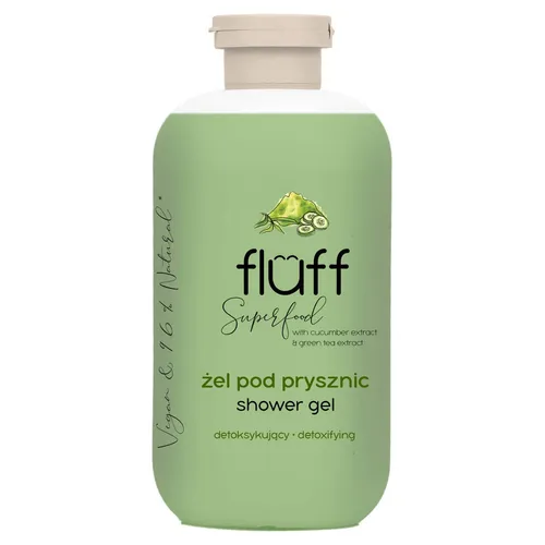 Fluff Superfood, Detoxifying Shower Gel (Detoksykujący żel pod prysznic `Ogórek i zielona herbata`)