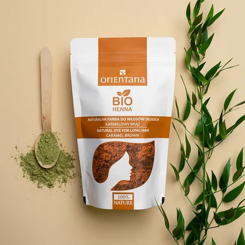 Orientana Bio Henna do włosów długich `Karmelowy brąz` - 2