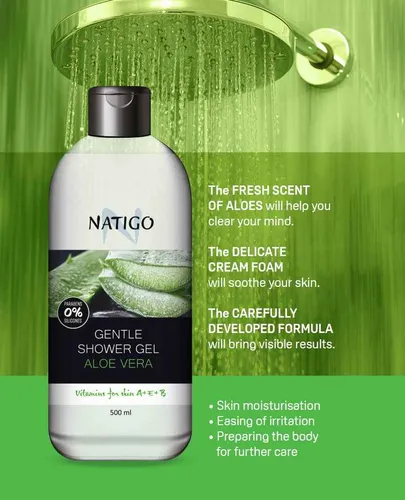 Natigo by nature Gentle Shower Gel Aloe Vera (Delikatny żel pod prysznic `Aloes`) - 1