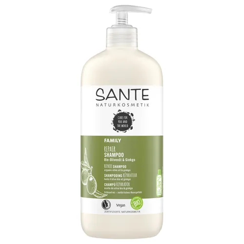 Sante Naturkosmetik Family, Repair Shampoo Bio-Ginkgo & Olive (Szampon regenerujący) - 2