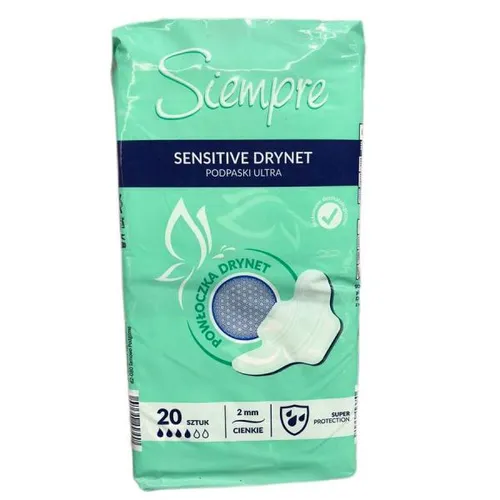 Siempre Sensitive Drynet, Podpaski ultra ze skrzydełkami