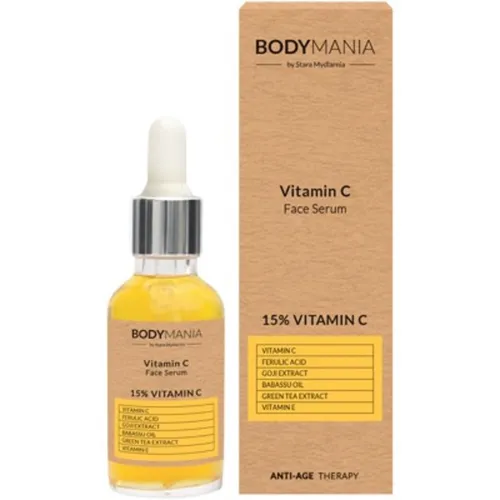 Stara Mydlarnia Body Mania, Serum do twarzy z 15% witaminą C (stara wersja)
