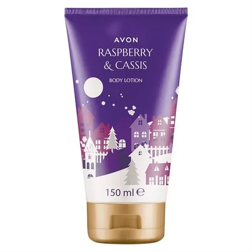 Avon Rasberry & Cassis Body Lotion (Połyskujący balsam do ciała z drobinkami `Malina i czarna porzeczka`)