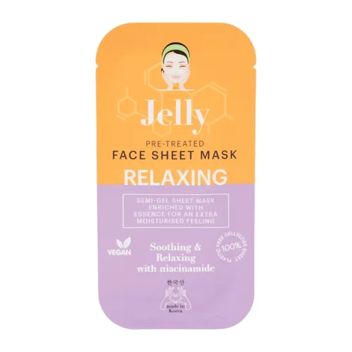 Action Jelly, Pre-Treated, Face Sheet Mask, Relaxing (Żelowa maseczka do twarzy)