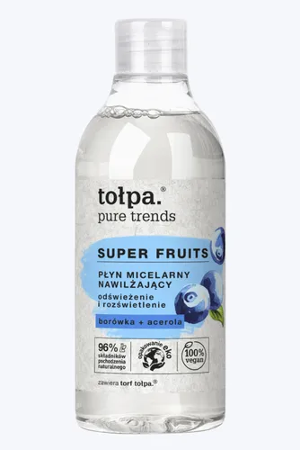 Tołpa Pure trends, Super Fruits, Płyn micelarny nawilżający `Odświeżenie i rozświetlenie`