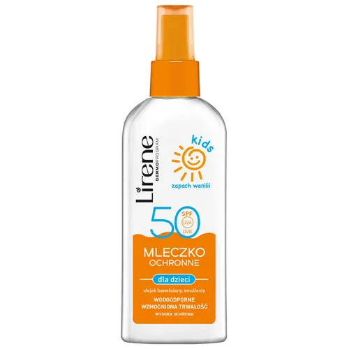 Lirene Dermoprogram Kids , Sun Protect Body Milk for SPF 50 (Mleczko ochronne dla dzieci o zapachu wanilii)