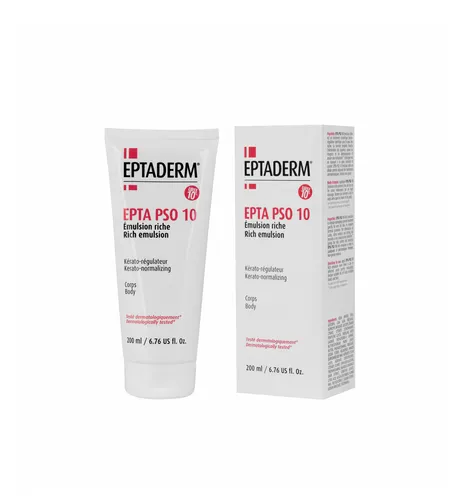 Eptaderm EPTA PSO 10 Emulsion (Bogata emulsja do skóry bardzo suchej, atopowej, łuszczącej z 10% mocznikiem) - 2