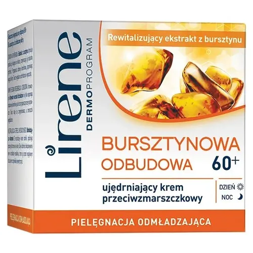 Lirene Dermoprogram Bursztynowa Odbudowa 60+, Ujędrniający krem przeciwzmarszczkowy - 1