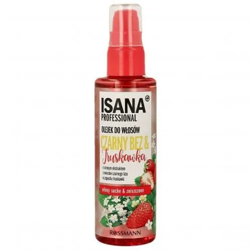 Isana Professional, Olejek do włosów bez silikonów `Czarny bez i truskawka` (nowa wersja)