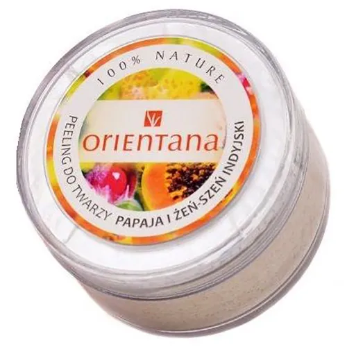Orientana Naturalny kremowy peeling do twarzy `Papaja i żeń - szeń indyjski` - 4