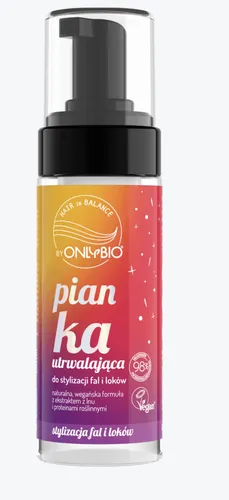 OnlyBio Hair in Balance, Pianka utrwalająca do stylizacji fal i loków - 1