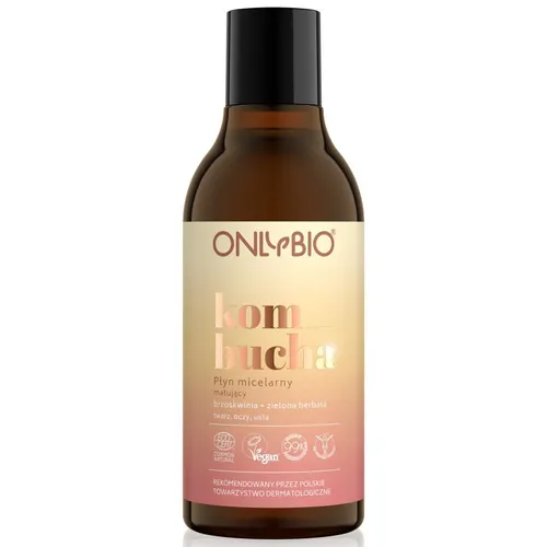 OnlyBio Kombucha, Płyn micelarny matujący `Brzoskwinia + zielona herbata`