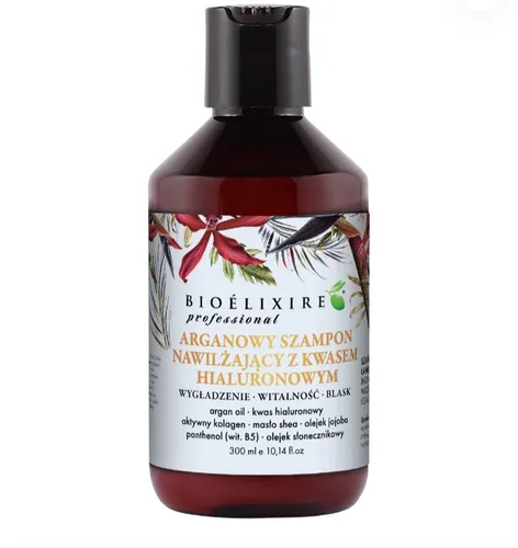 Bioelixire Professional, Nawilżający szampon arganowy do włosów z kwasem hialuronowym - 2