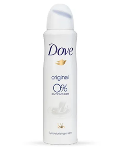 Dove Original 0% Soli Aluminium, Dezodorant w aerozolu 24h