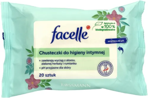 Facelle Intim, Aloe Vera, Chusteczki do higieny intymnej - 1