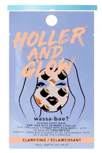 Holler and Glow Wassa-bae,  Printed Sheet Mask (Maseczka w płachcie do twarzy z kwasem hialuronowym)