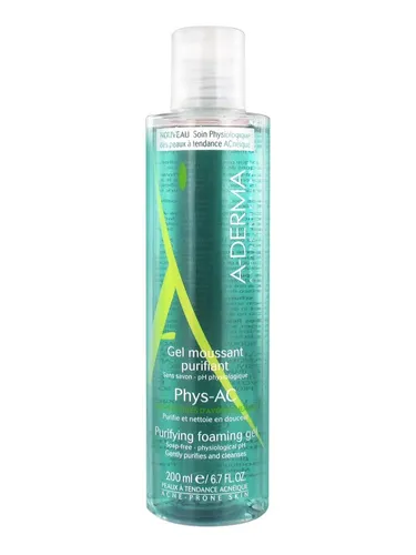 A-Derma Phys-AC, Gel Moussant Purifiant (Żel oczyszczający do mycia twarzy)