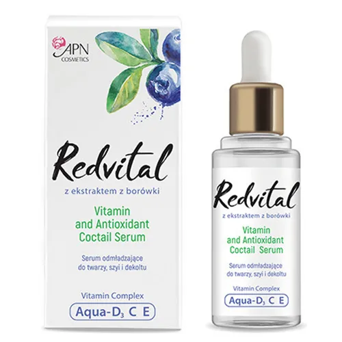 APN Cosmetics Redvital, Vitamin and Antioxydant Coctail Serum (Serum odmładzające do twarzy, szyi i dekoltu)