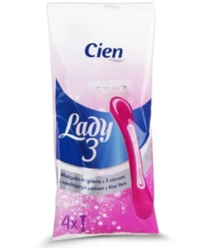 Cien Lady 3, Maszynka do golenia z 3 ostrzami i nawiżającym paskiem z Aloe Vera
