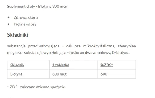 Walmark Biotyna 300 mcg Włosy & Skóra - 2