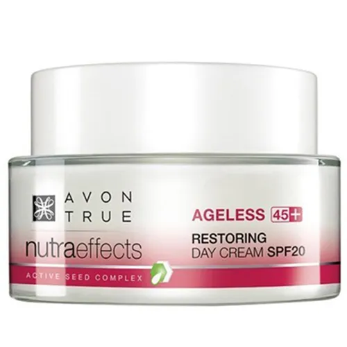 Avon True, Nutra Effects, Ageless Restoring, Day Cream 45+ SPF 20 (Ujędrniająco-przeciwzmarszczkowy krem na dzień)