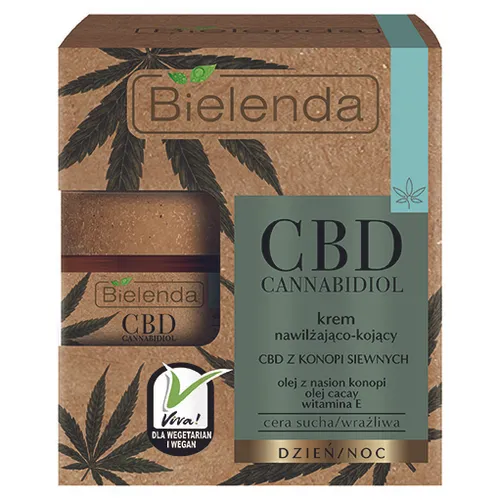 Bielenda CBD Cannabidiol, Krem nawilżająco-kojący na dzień i na noc