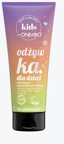 OnlyBio Hair in Balance Kids, Odżywka do włosów dla dzieci ułatwiająca rozczesywanie, bez spłukiwania - 1