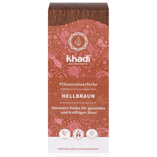 Khadi Herbal Hair Colour, Light Brown (Ziołowa farba do koloryzacji włosów `Jasny brąz`) - 1
