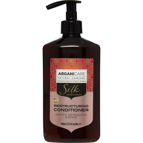 Arganicare Silk, Restructuring Conditioner (Odżywka do włosów bardzo suchych z jedwabiem)
