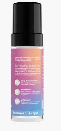 OnlyBio Hair in Balance Kids, Szampon w piance ułatwiający rozczesywanie włosów dla dzieci od 1 roku życia - 2