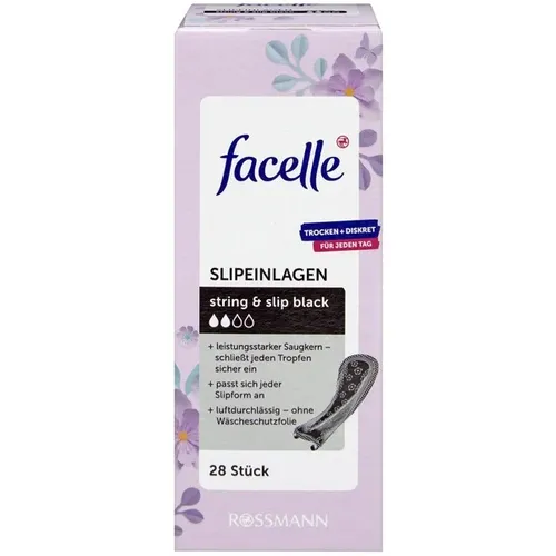 Facelle Slipeinlagen String & Slip Black (Wkładki higieniczne) - 1
