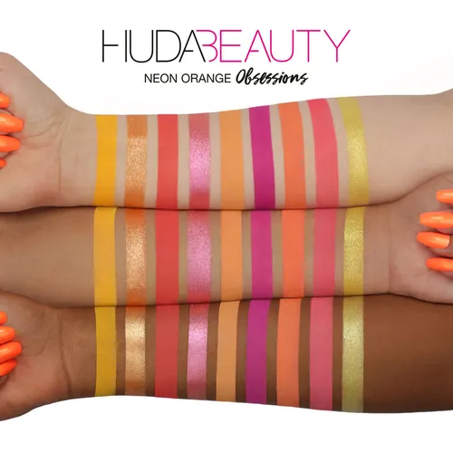 Huda Beauty Neon Obsessions, Neon Orange Eyeshadow Palette (Paleta cieni do powiek) - 2