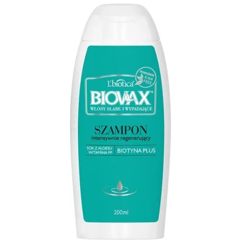 L'biotica Biovax Szampon intensywnie regenerujący do włosów słabych i wypadających