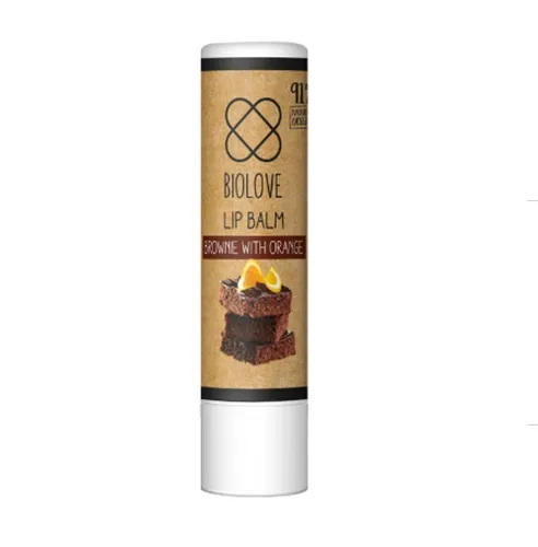 Biolove Brownie with Orange, Lip Balm  (Pomadka do ust `Brownie z pomarańczą`)