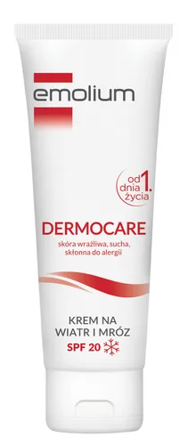 Emolium Dermocare, Krem ochronny na wiatr i mróz SPF 20 - średnia ochrona - 1