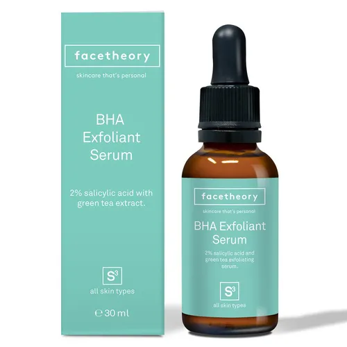 Facetheory BHA Exfoliating Serum with 2% Salicylic Acid and Green Tea Extract (Złuszczające serum BHA z 2% kwasem salicylowym i ekstraktem z zielonej herbaty)