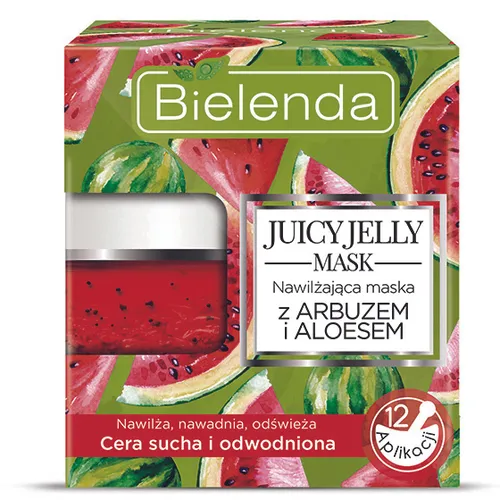 Bielenda Juicy Jelly Mask, Nawilżająca maska z arbuzem i aloesem