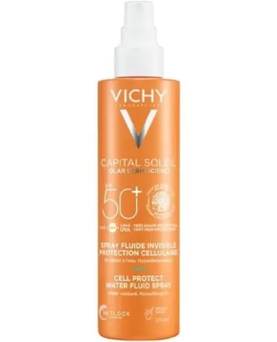 Vichy Capital Soleil, Cell Protect Water Fluid Spray SPF50+ (Lekki spray ochronny)