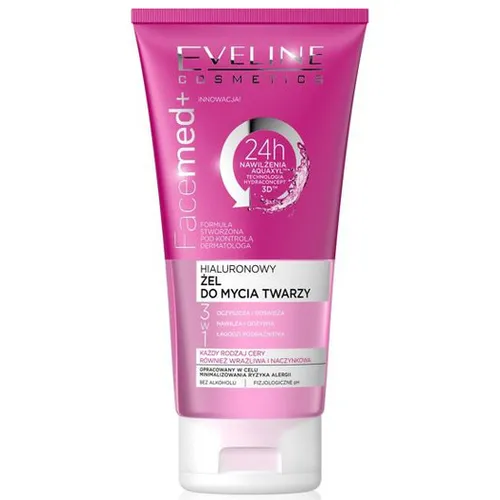 Eveline Cosmetics Facemed +, Hialuronowy żel do mycia twarzy 3 w 1