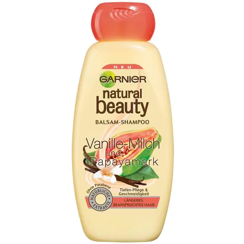 Garnier Natural Beauty, Vanille - Milch und Papayamark Shampoo (Szampon do włosów długich i zniszczonych)