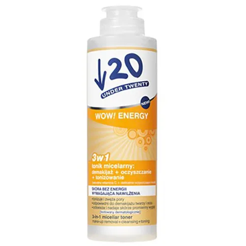 Under Twenty Wow! Energy, 3 w 1 tonik micelarny