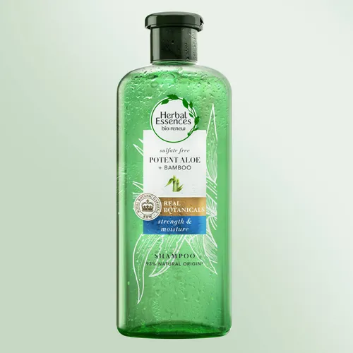 Herbal Essences Bio:renew, Real Botanicals, Potent Aloe & Bamboo, Strength & Moisture Shampoo (Szampon do włosów ` Siła i nawilżenie`)