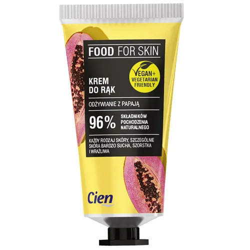 Cien Food For Skin, Krem do rąk `Odżywianie z papają`