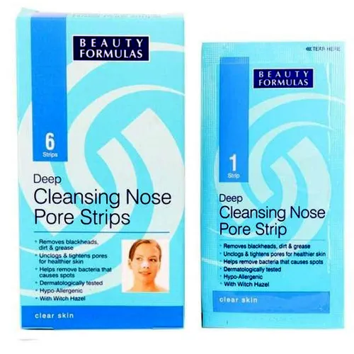 Beauty Formulas Deep Cleansing Nose Pore Strips  (nowa wersja) (Głęboko oczyszczające plastry na nos)