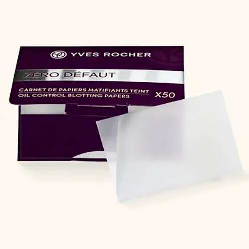 Yves Rocher Zero Defaut, Carnet de Papiers Matifiants Teint [Oil Control Blotting Papers] (Bibułki matujące)